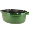 STAUB DEFAUT Cocotte Fonte Ovale 31 cm Vert Basilic Majolique 5,5 L (sans couvercle)