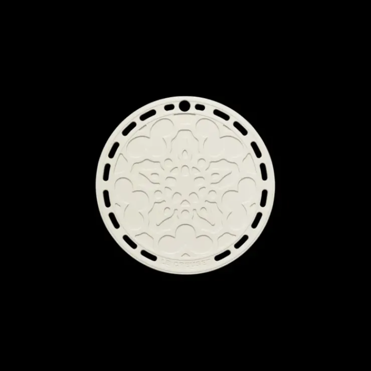 Online LE CREUSET Dessous de Plat en Silicone Fleur 20 cm Meringue