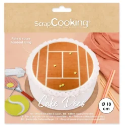 SCRAPCOOKING Disque Pâte à Sucre Tennis Ø 18 cm