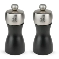 Discount PEUGEOT Duo Moulin à Poivre et à Sel Fidji 12 cm Noir-Inox