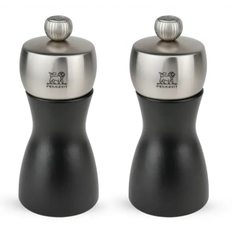 Discount PEUGEOT Duo Moulin à Poivre et à Sel Fidji 12 cm Noir-Inox