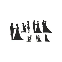 Discount CUISINEADDICT Emporte Pièce Silhouettes Mariés H.12.5 cm (x7)