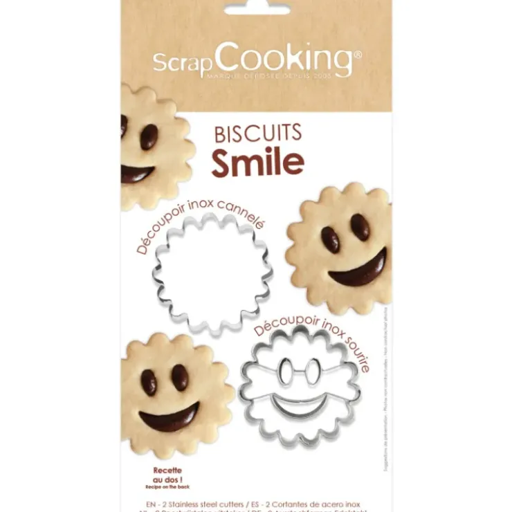 Outlet SCRAPCOOKING Emporte-Pièce Biscuit Sourire en Inox (x2)