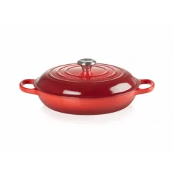 Sale LE CREUSET Faitout Cerise en Fonte avec Intérieur Sable 30 cm Signature