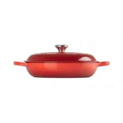 Sale LE CREUSET Faitout Cerise en Fonte avec Intérieur Sable 30 cm Signature