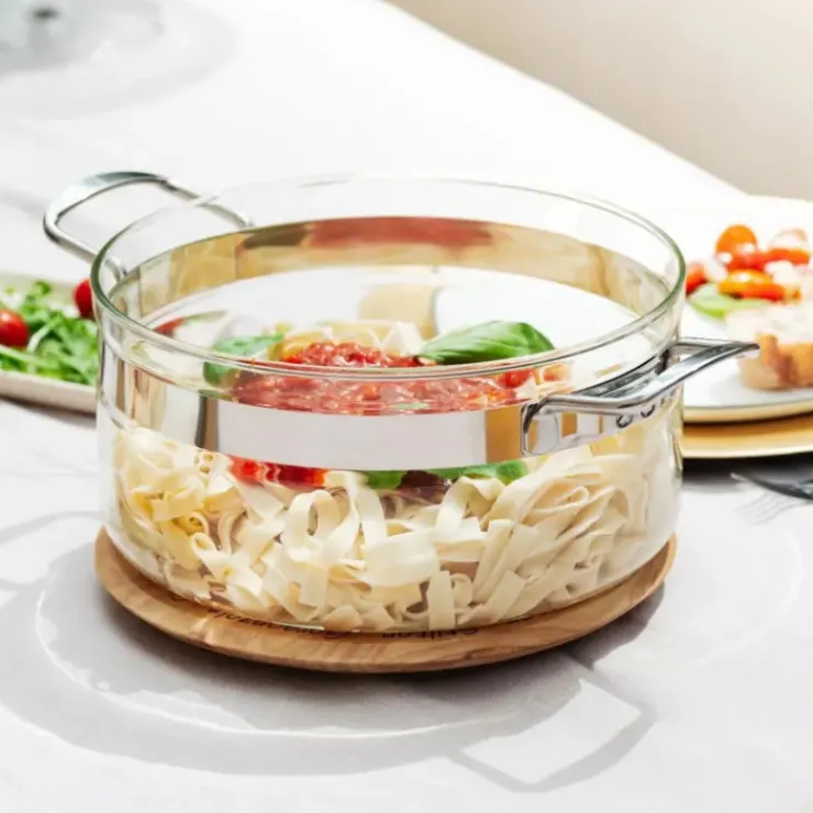 Clearance MASTRAD Faitout en Verre avec Couvercle 20 x H 11 cm Belissam