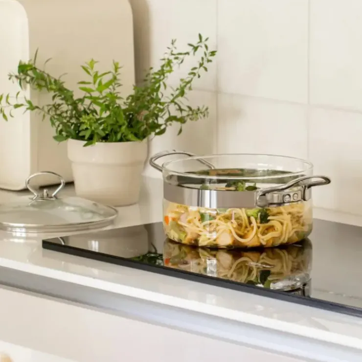 Clearance MASTRAD Faitout en Verre avec Couvercle 20 x H 11 cm Belissam