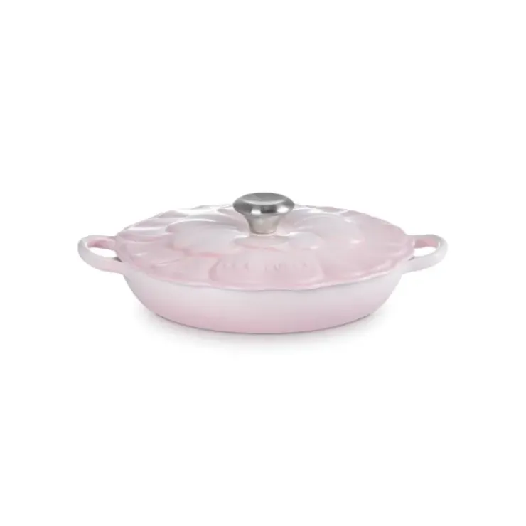 LE CREUSET Faitout Fonte Émaillée Pétales Shell Pink 26 cm
