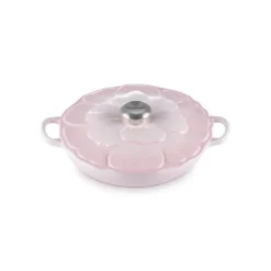 LE CREUSET Faitout Fonte Émaillée Pétales Shell Pink 26 cm