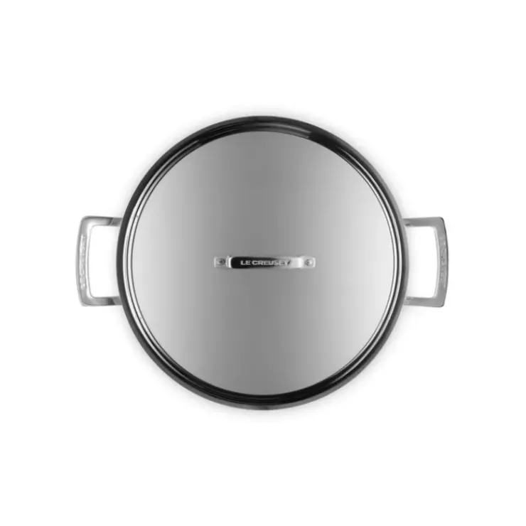 LE CREUSET Faitout Inox 28 cm avec Couvercle