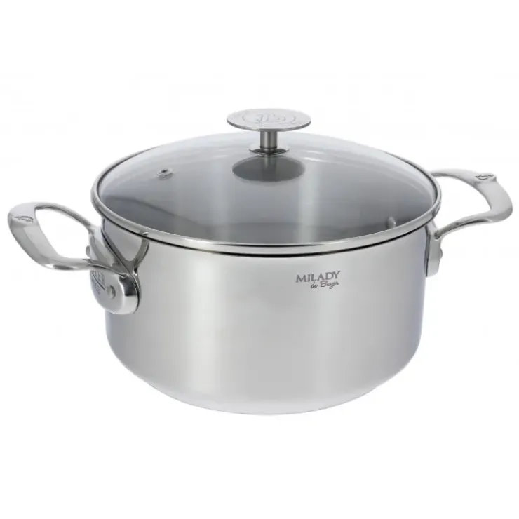 Sale DE BUYER Faitout Inox avec Couvercle ø20 cm Milady