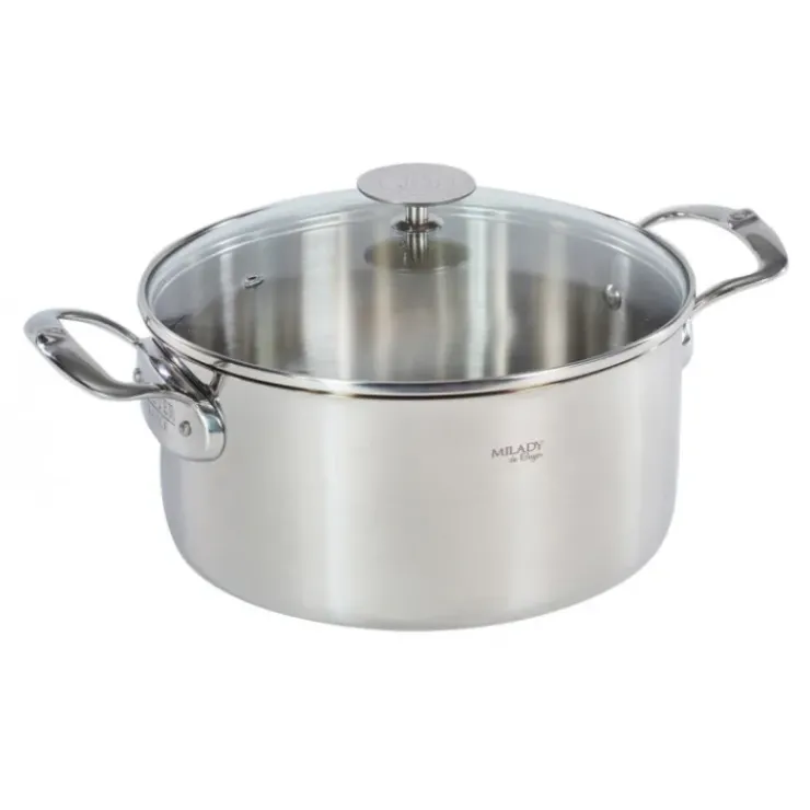 Hot DE BUYER Faitout Inox avec Couvercle ø24 cm Milady