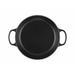 LE CREUSET Faitout Noir Mat en Fonte avec Intérieur Noir 30 cm Signature