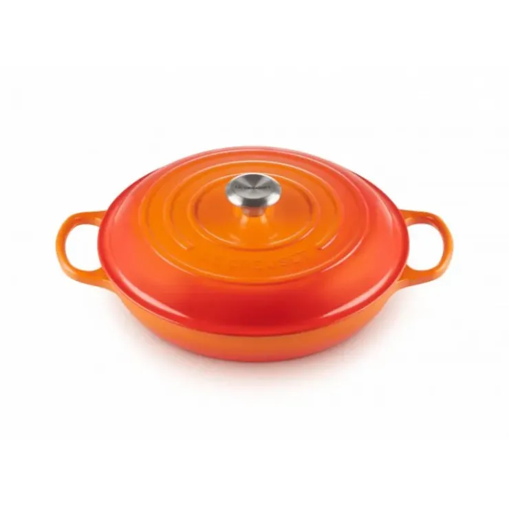 Sale LE CREUSET Faitout Volcanique en Fonte avec Intérieur Sable 30 cm Signature