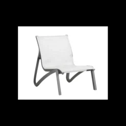 Clearance GROSFILLEX Fauteuil Conversationnel Noir Volcanique Toile Gris Chiné Sunset