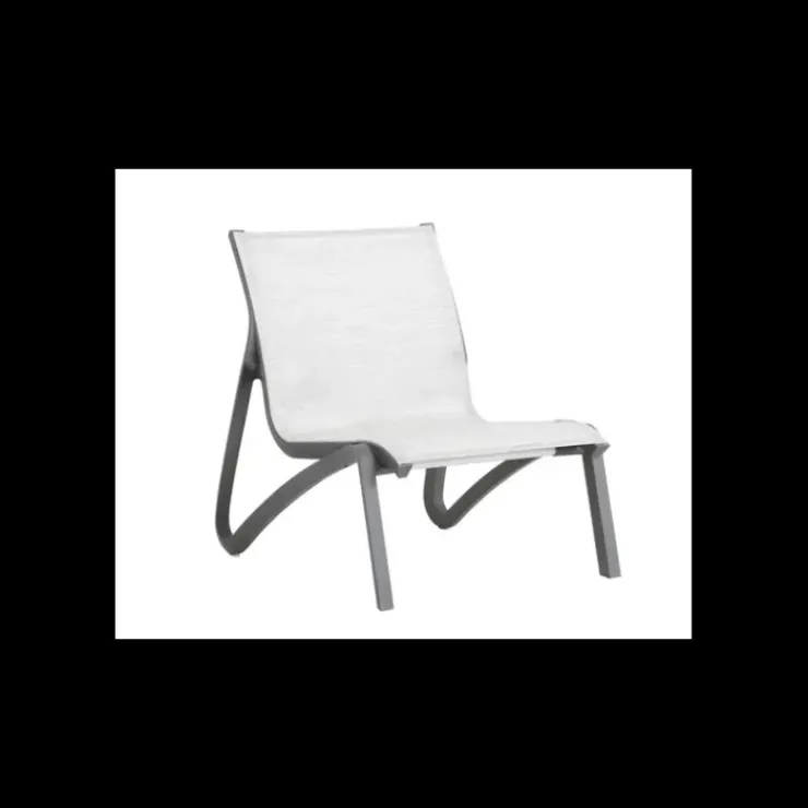 Clearance GROSFILLEX Fauteuil Conversationnel Noir Volcanique Toile Gris Chiné Sunset