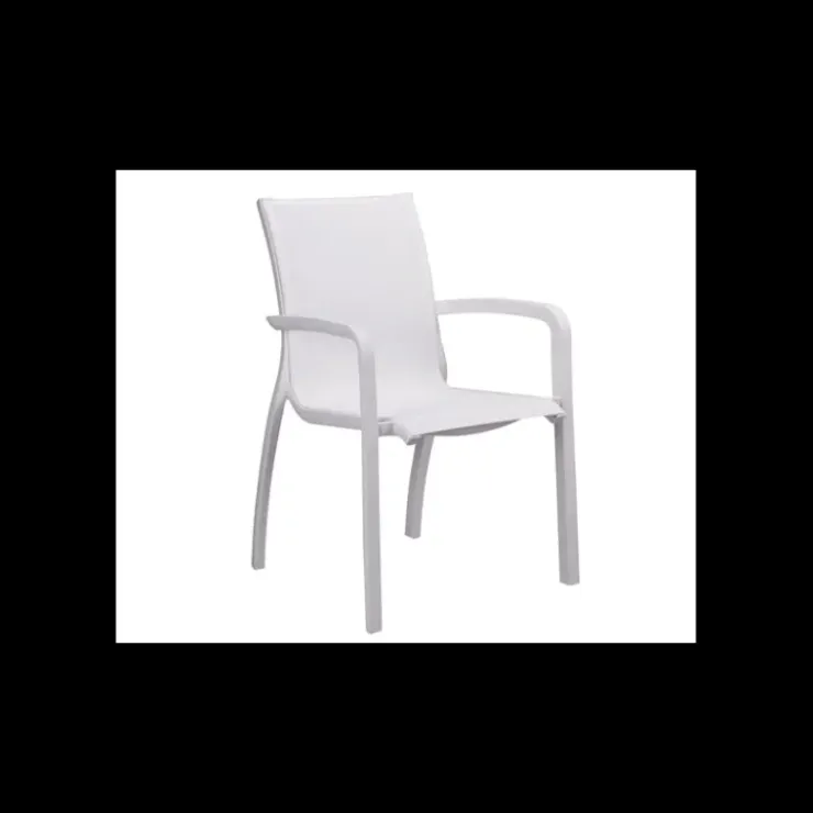 Online GROSFILLEX Fauteuil d'extérieur Blanc Glacier et Toile Blanche Sunset
