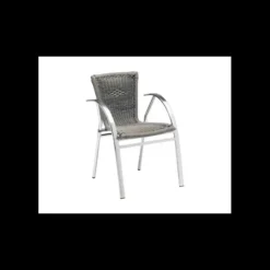 Sale LYROSE Fauteuil Tressé Structure Aluminium Djerba Gris