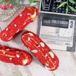 Hot PATISDECOR Feuilles d'Argent Alimentaire 8 cm (x3) Patisdécor