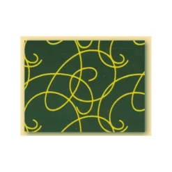 Outlet MALLARD FERRIERE Feuilles de transfert chocolat arabesques jaunes 34 x 26,5 cm (x10)
