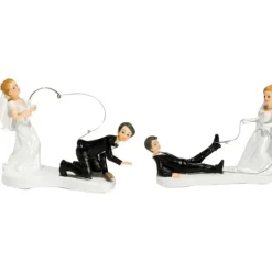 Outlet CUISINEADDICT Figurine Mariage A la Pêche 2 Modèles 14 cm