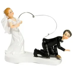 Outlet CUISINEADDICT Figurine Mariage A la Pêche 2 Modèles 14 cm