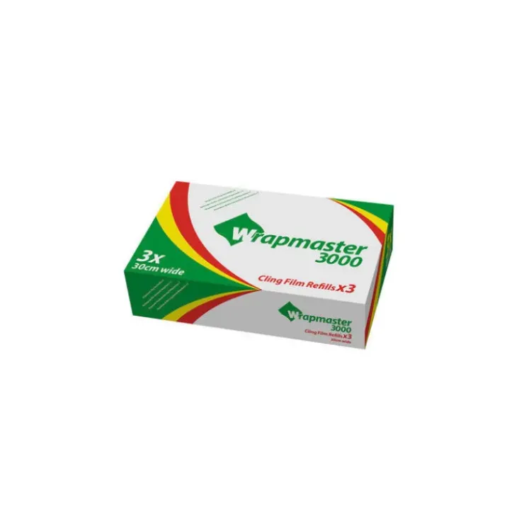 WRAPMASTER Film Alimentaire 300 m Dévidoir 3000 (x3)