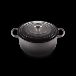 Clearance LE CREUSET FIN DE SERIE Cocotte en Fonte Ronde 26 cm Flint Signature