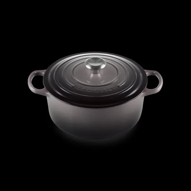 Clearance LE CREUSET FIN DE SERIE Cocotte en Fonte Ronde 26 cm Flint Signature