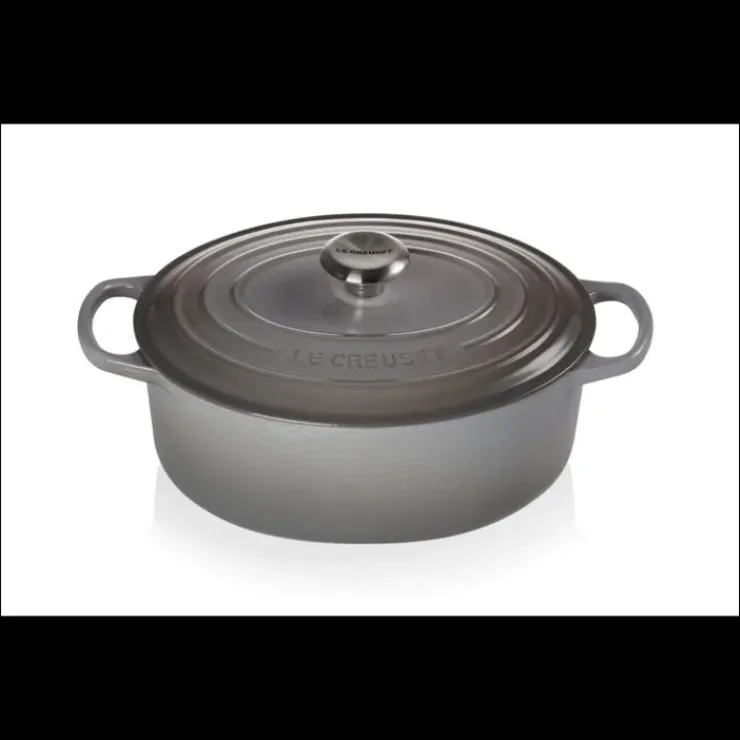 Outlet LE CREUSET FIN DE SERIE Cocotte en fonte Ovale 29 cm Mist Grey Signature