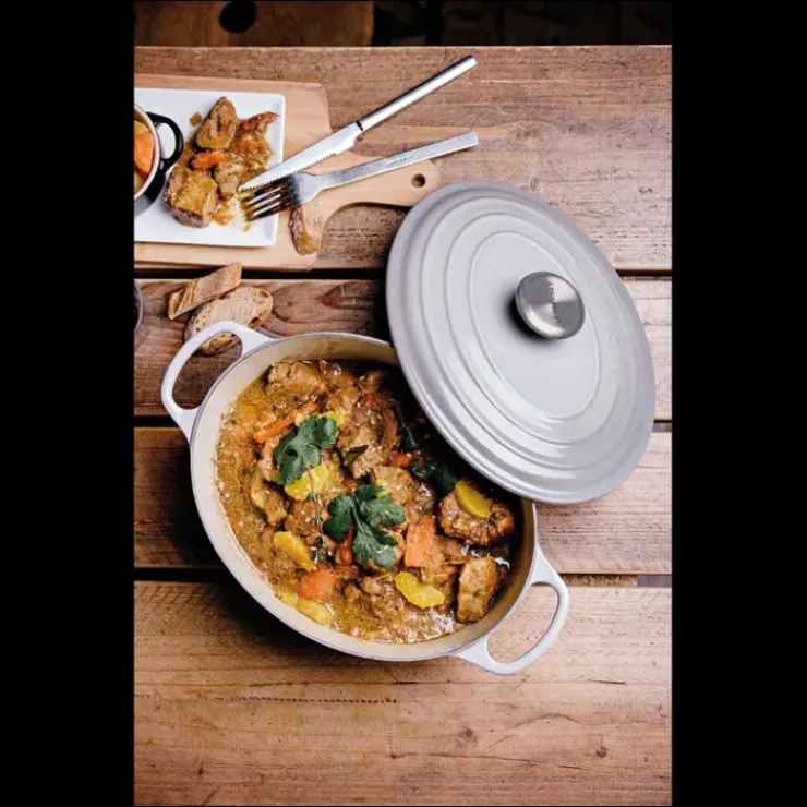 Outlet LE CREUSET FIN DE SERIE Cocotte en fonte Ovale 29 cm Mist Grey Signature