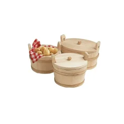 Best BRON-COUCKE FIN DE SERIE Seille en Bois Ronde avec Couvercle Ø20cm