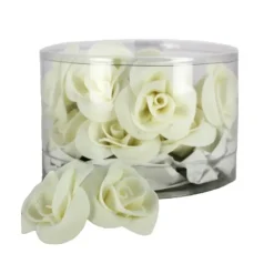 Clearance MALLARD FERRIERE Fleur en sucre Roses Blanches Ø 3,5 cm (x15) Mallard Ferrière
