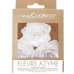 Outlet SCRAPCOOKING Fleurs Azyme Roses Royales Blanches (x3)