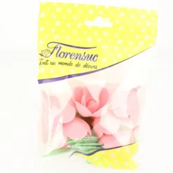 New FLORENSUC Fleurs de roses x6, grandes feuilles x12 - en Azyme