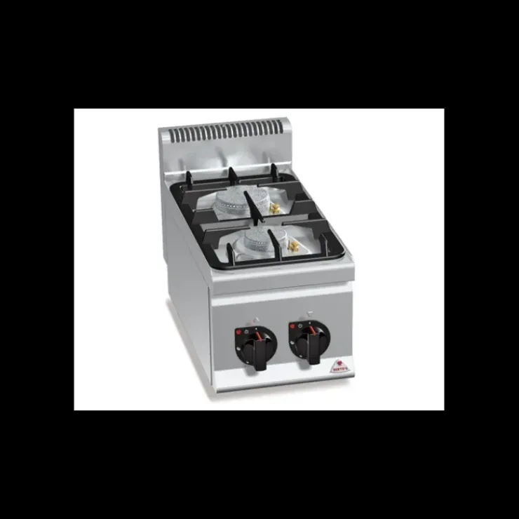 Outlet BERTOS Fourneau 2 Brûleurs Eco Power à Poser 600 x 300 x 290 mm Berto's