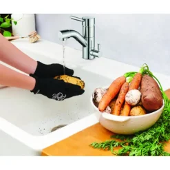 Hot MASTRAD Gants de Nettoyage pour Légumes Noir