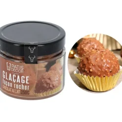PATISDECOR Glaçage Rocher Chocolat au Lait 250 g Patisdécor