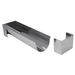 DE BUYER Gouttière à Bûche Ronde Démontable Inox 30.5 x 8.5 x 7.2 cm
