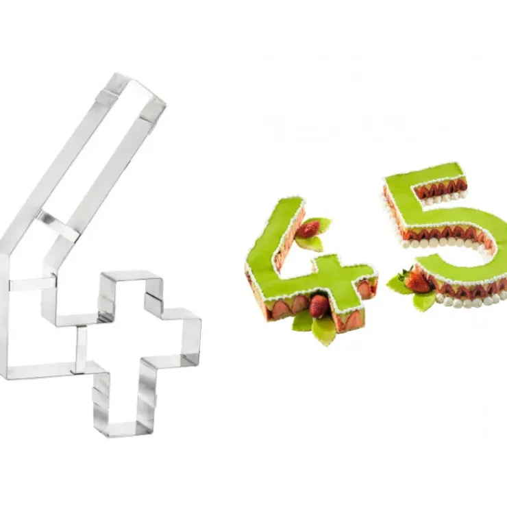 Discount MALLARD FERRIERE Grand Emporte Pièce Inox Chiffre 4 32x18 cm