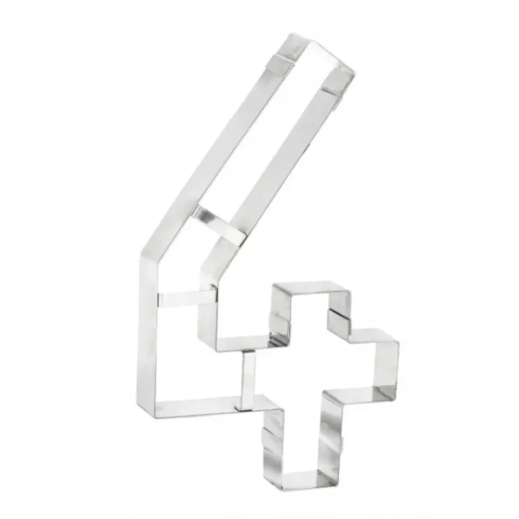 Discount MALLARD FERRIERE Grand Emporte Pièce Inox Chiffre 4 32x18 cm