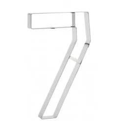 Sale MALLARD FERRIERE Grand Emporte Pièce Inox Chiffre 7 32 x 19 cm