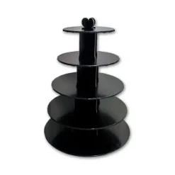 Hot GATODECO Grand Présentoir Noir Cupcakes 5 Etages Ronds Gatodéco