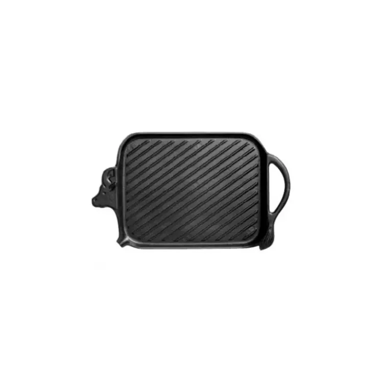 Outlet CHASSEUR Gril Beef en Fonte 27 x 20 cm Noir Mat