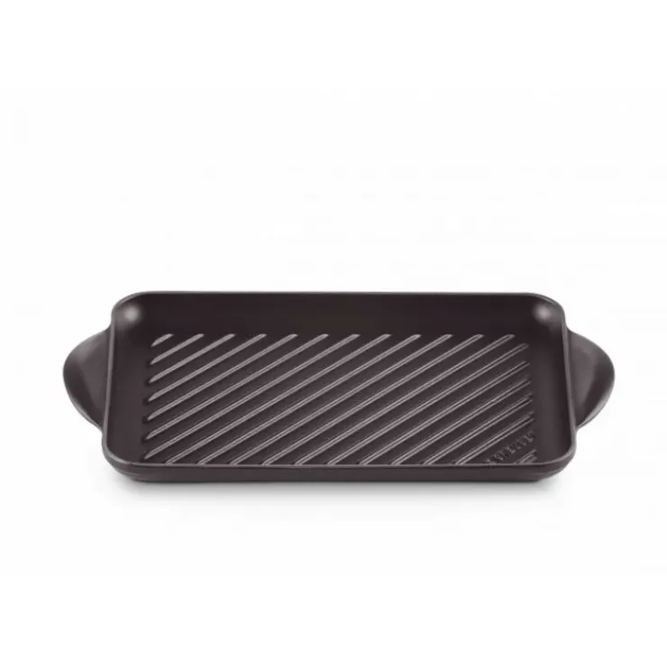 LE CREUSET Gril en Fonte Rectangulaire 32 cm Noir Mat