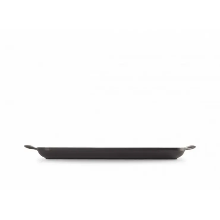 LE CREUSET Gril en Fonte Rectangulaire 32 cm Noir Mat
