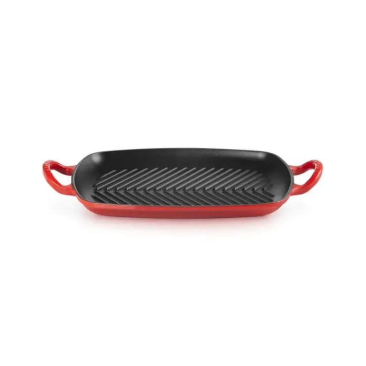 Online LE CREUSET Gril en Fonte Rectangulaire 30 cm Cerise