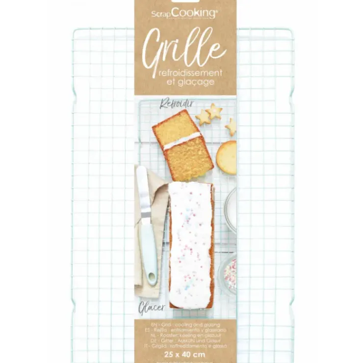 Best SCRAPCOOKING Grille Pâtisserie en Métal 25 x 40 cm
