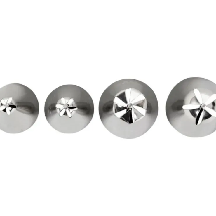 New WILTON Kit 4 Douilles Pâtissières Inox Fleurs