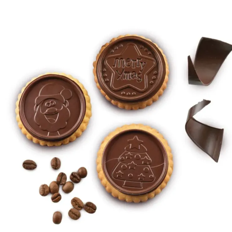 SILIKOMART Kit Biscuit Chocolat Rond Noël Ø 5,7 cm (x6)